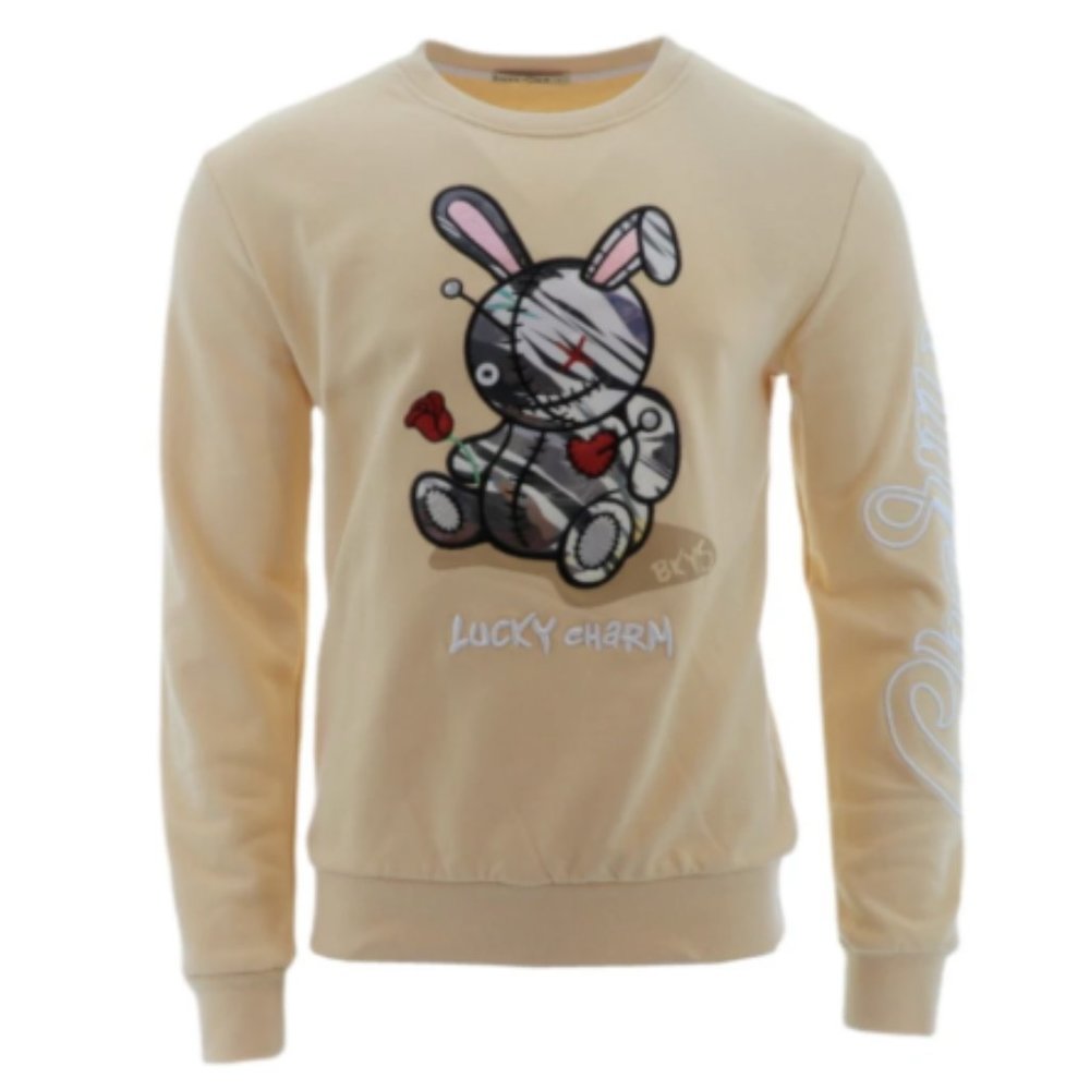 BKYS LUCKY CHARM CREWNECK MEN CARAMEL